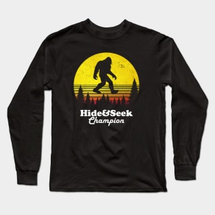 vintage Bigfoot world hide and seek champion Long Sleeve T-Shirt